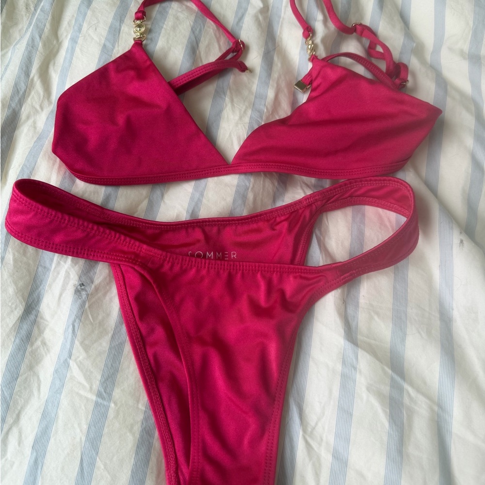 Sommer Women Swim Bikini bundle of two in Vibrant Pink and blue